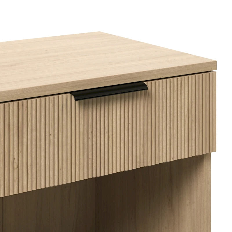 Middlebrook Designs Modern Fluted-Drawer Nightstand