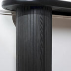 60 Wood Console Table with Ribbed Legs
