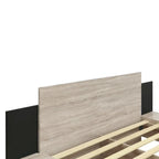 Queen Floating Bed Frame Modern Wooden Platform Bed with 2 Bedside Nightstand and LED Lights, No Box Spring Needed