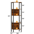 5 Tier Tall Bookshelf - 14.9D x 10.6W x 55.1H