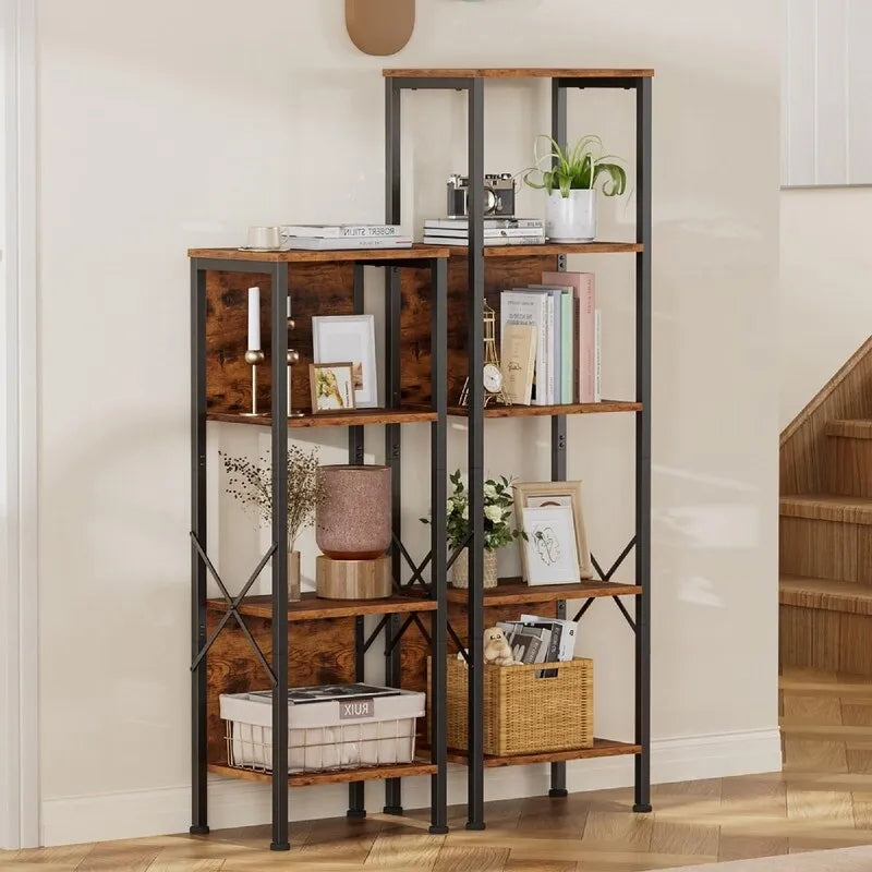 5 Tier Tall Bookshelf - 14.9D x 10.6W x 55.1H