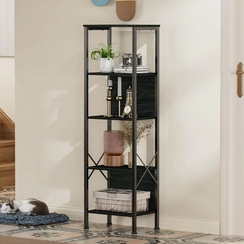 5 Tier Tall Bookshelf - 14.9D x 10.6W x 55.1H