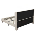 Luxurious Upholstered King Bed Frame with Exceptional Support