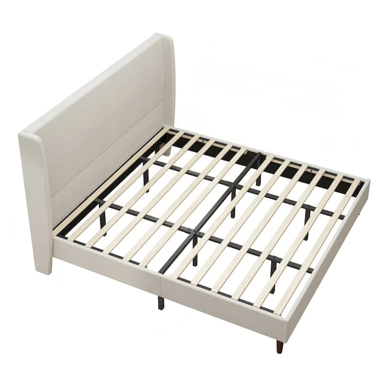 Luxurious Upholstered King Bed Frame with Exceptional Support