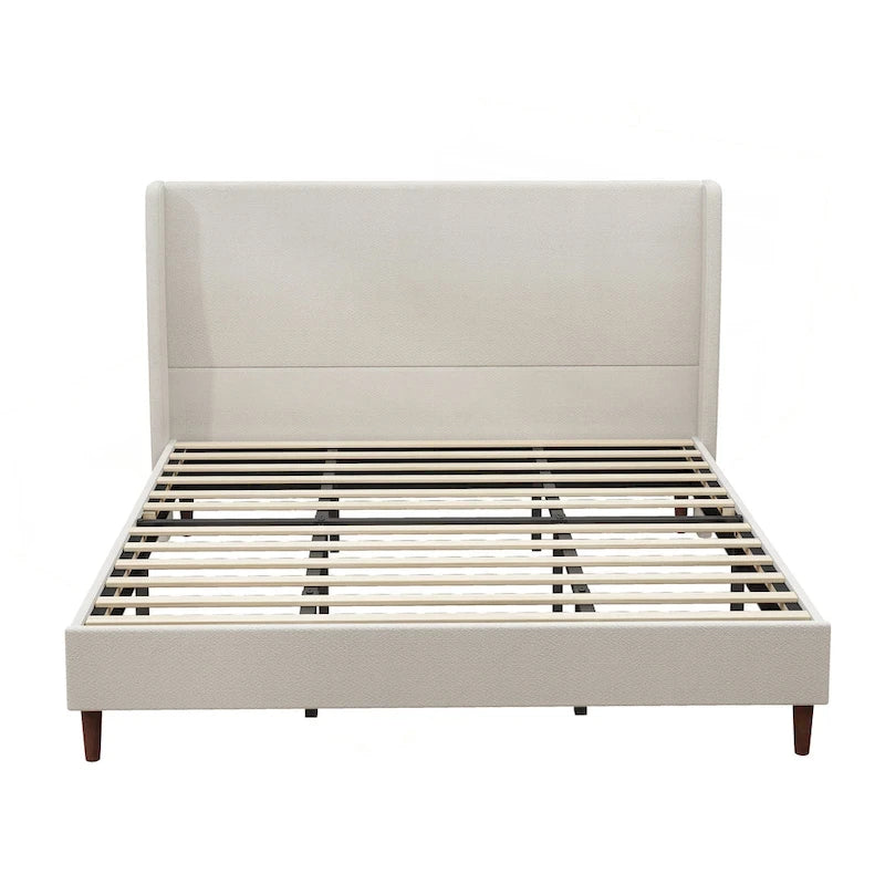 Luxurious Upholstered King Bed Frame with Exceptional Support