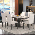 VECELO Upholstered Dining Chairs Set of 6 Parson Classic Upholstered Dining Chair,Modern 37 Parson Chairs