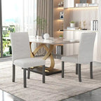 VECELO Upholstered Dining Chairs Set of 6 Parson Classic Upholstered Dining Chair,Modern 37 Parson Chairs