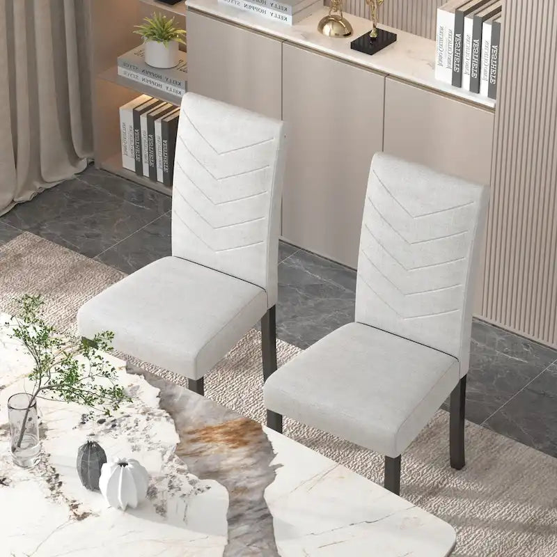 VECELO Upholstered Dining Chairs Set of 6 Parson Classic Upholstered Dining Chair,Modern 37 Parson Chairs