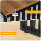 78.7-Inch 2 Person Computer Desk, Wood Writing Executive Desk for Home Office