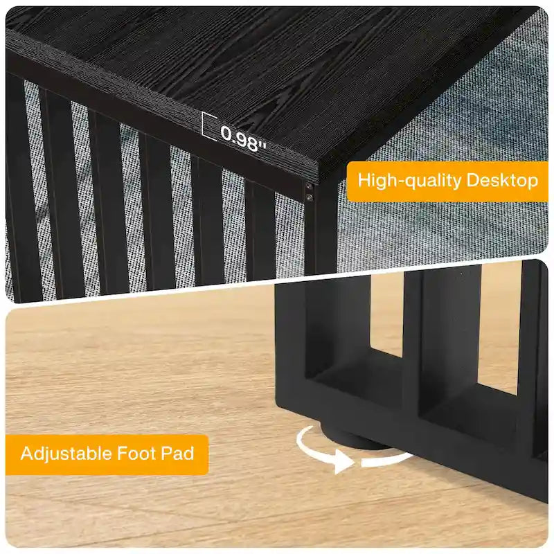 78.7-Inch 2 Person Computer Desk, Wood Writing Executive Desk for Home Office