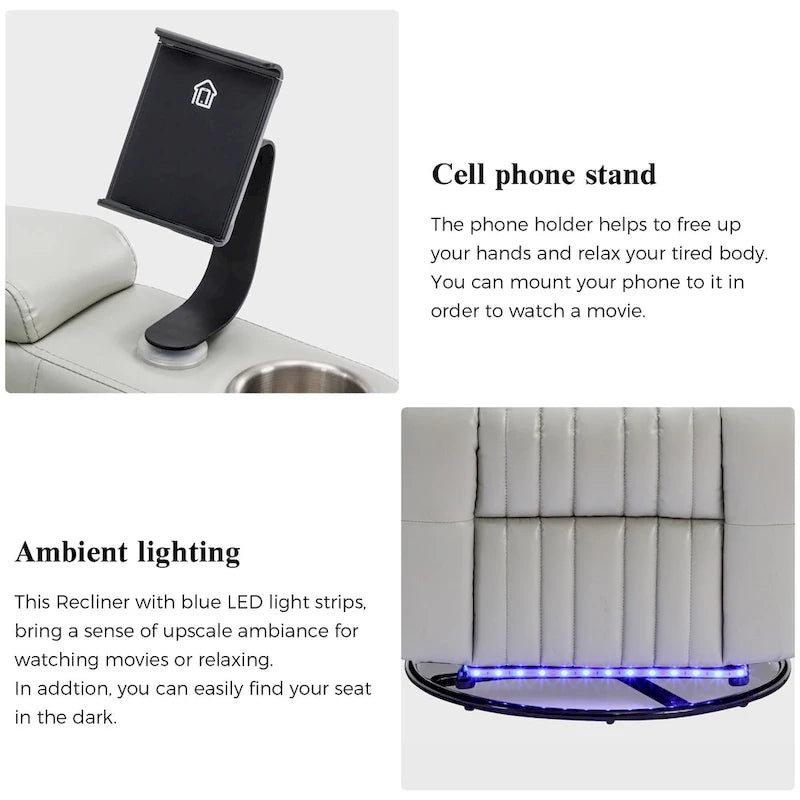 Multifunctional 270 Swivel Home Theater Power Recliner