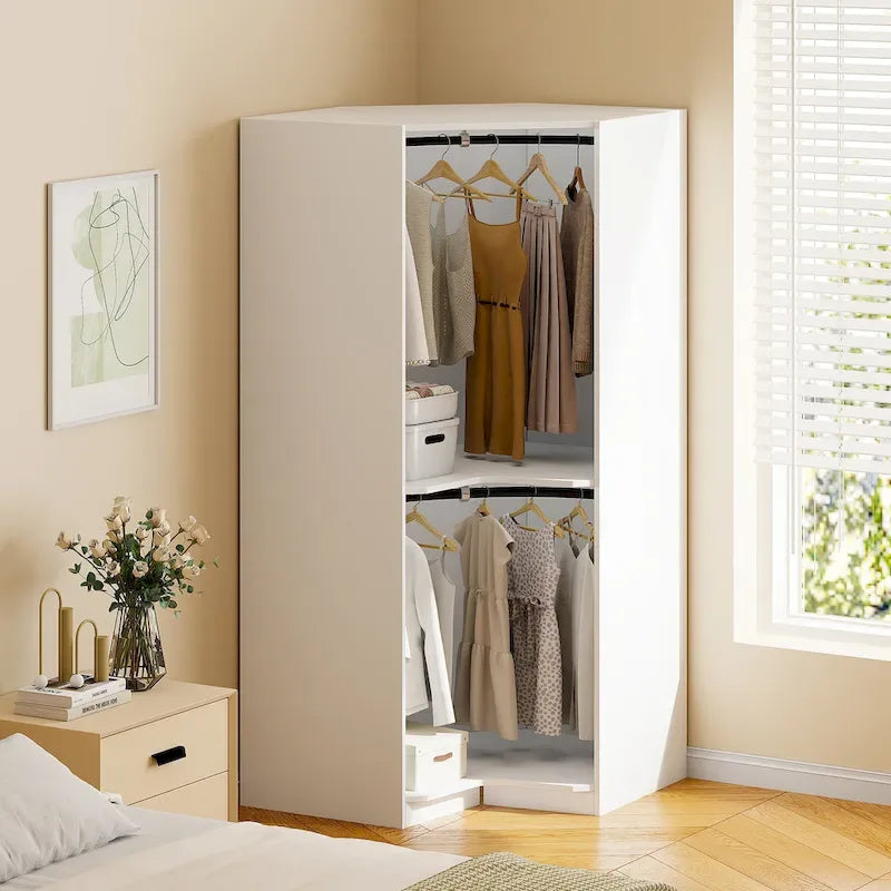 Polygon Corner Wardrobe with 2-Doors