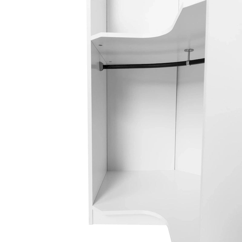 Polygon Corner Wardrobe with 2-Doors