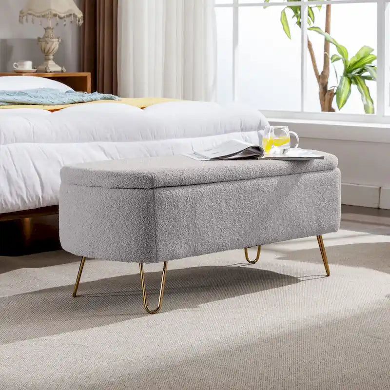 Storage Ottoman Bench for End of Bed
