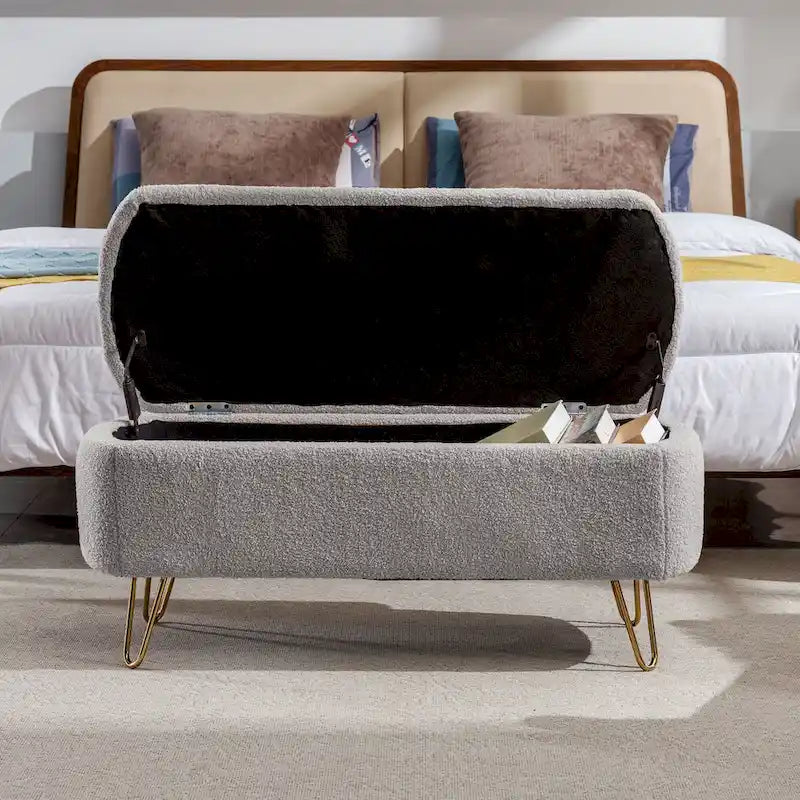 Storage Ottoman Bench for End of Bed