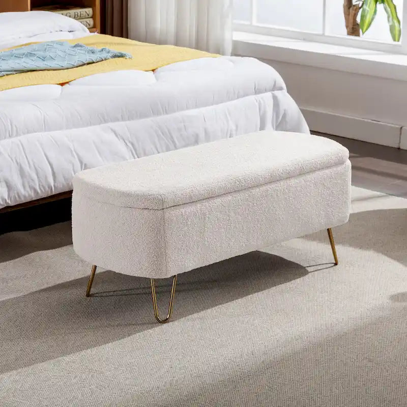 Storage Ottoman Bench for End of Bed