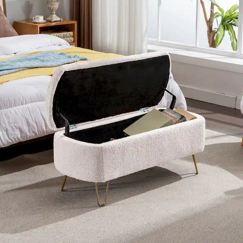 Storage Ottoman Bench for End of Bed
