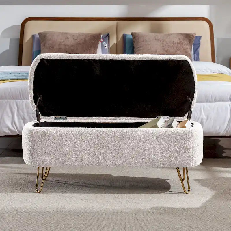 Storage Ottoman Bench for End of Bed