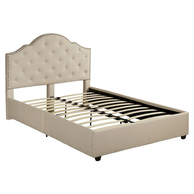 Cordeaux Queen-size Tufted Upholstered Bed by Christopher Knight Home