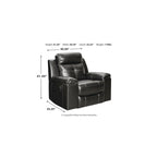 Riptyme Contemporary Swivel Glider Recliner Quarry
