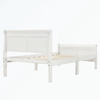 Wood Platform Bed with Headboard/Footboard/Wood Slat Support