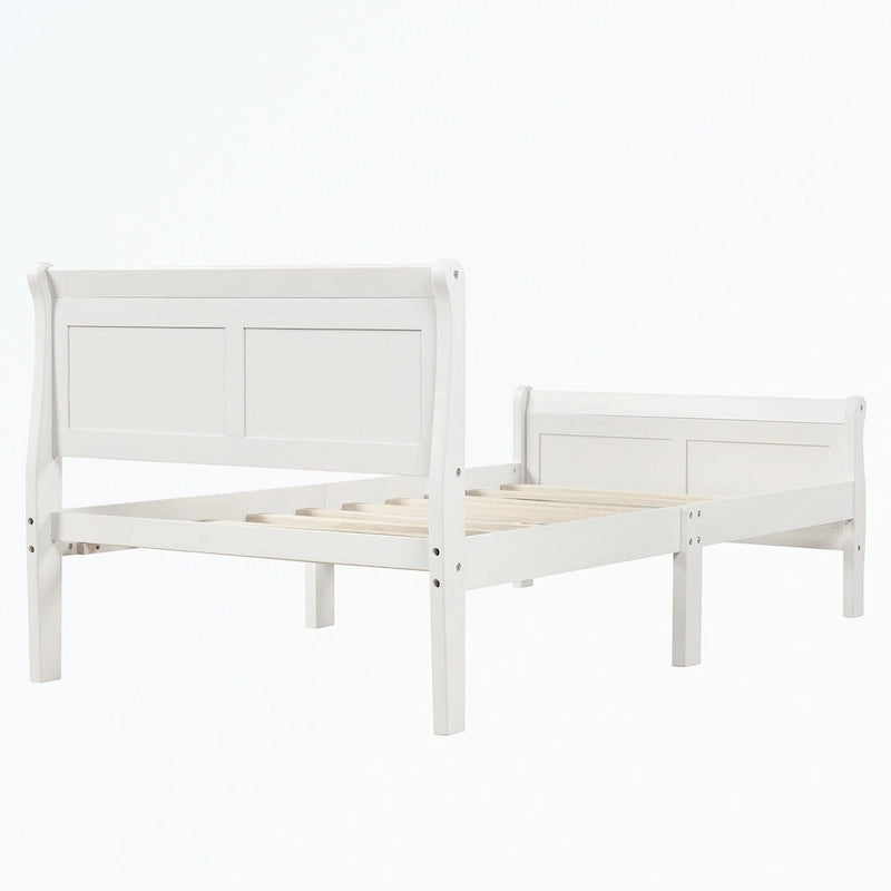 Wood Platform Bed with Headboard/Footboard/Wood Slat Support