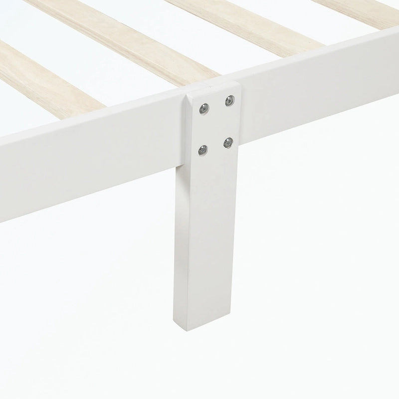 Wood Platform Bed with Headboard/Footboard/Wood Slat Support
