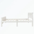 Wood Platform Bed with Headboard/Footboard/Wood Slat Support