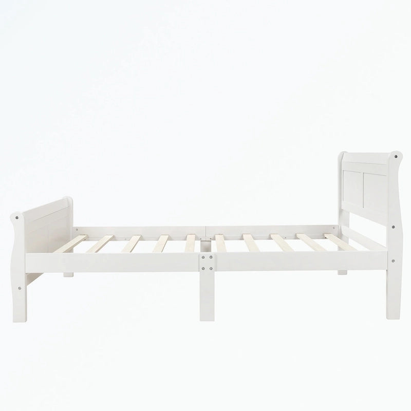Wood Platform Bed with Headboard/Footboard/Wood Slat Support