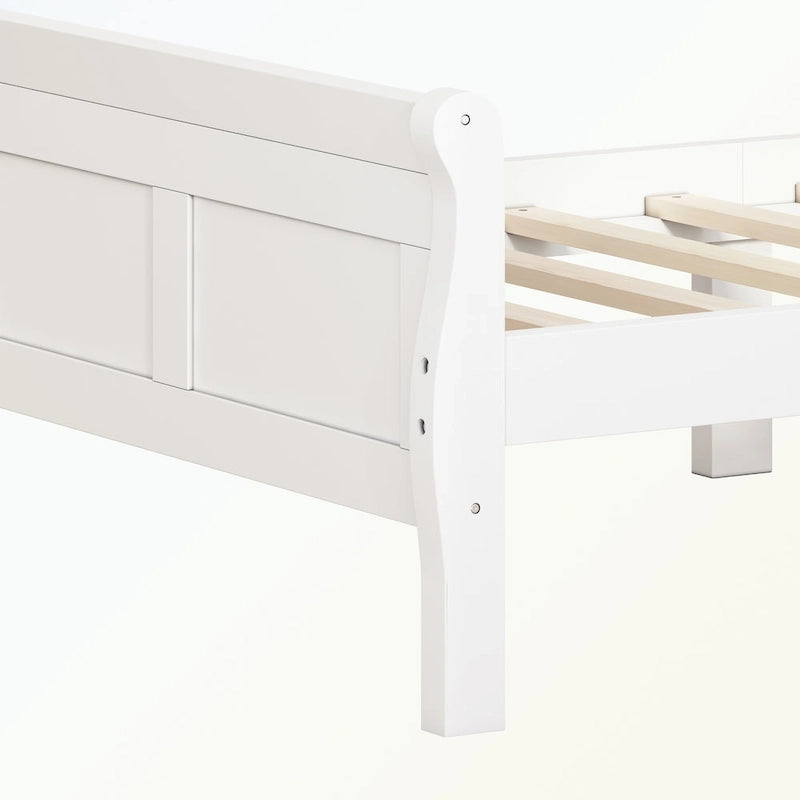 Wood Platform Bed with Headboard/Footboard/Wood Slat Support