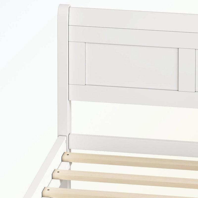 Wood Platform Bed with Headboard/Footboard/Wood Slat Support