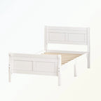 Wood Platform Bed with Headboard/Footboard/Wood Slat Support