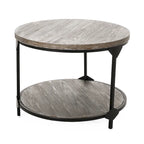 Cedarhurst Modern Industrial Round Coffee Table by Christopher Knight Home