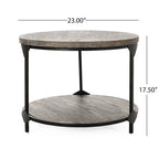 Cedarhurst Modern Industrial Round Coffee Table by Christopher Knight Home
