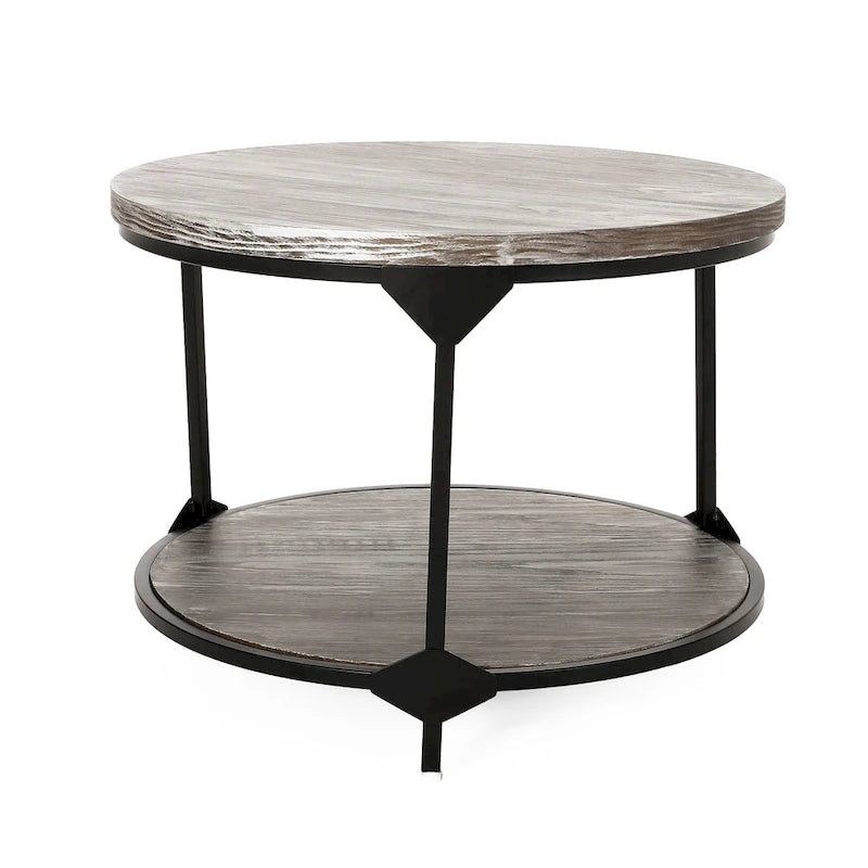 Cedarhurst Modern Industrial Round Coffee Table by Christopher Knight Home