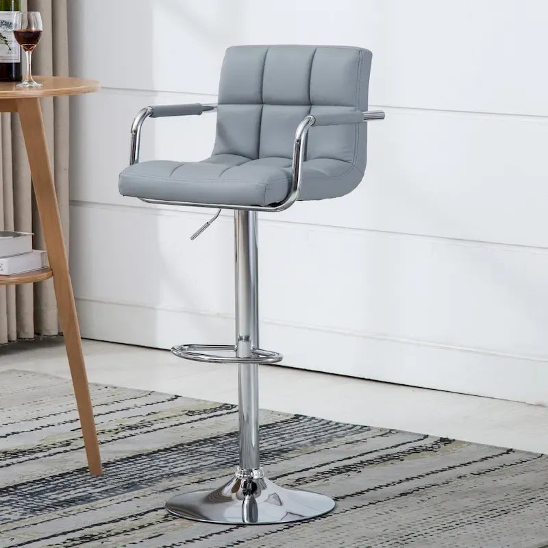 Upholstered Adjustable Retro Bar Stool