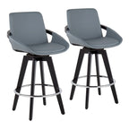Carson Carrington Pugo Fixed-Height Counter Stool with Black Wood Base (Set of 2)