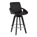 Carson Carrington Pugo Fixed-Height Counter Stool with Black Wood Base (Set of 2)
