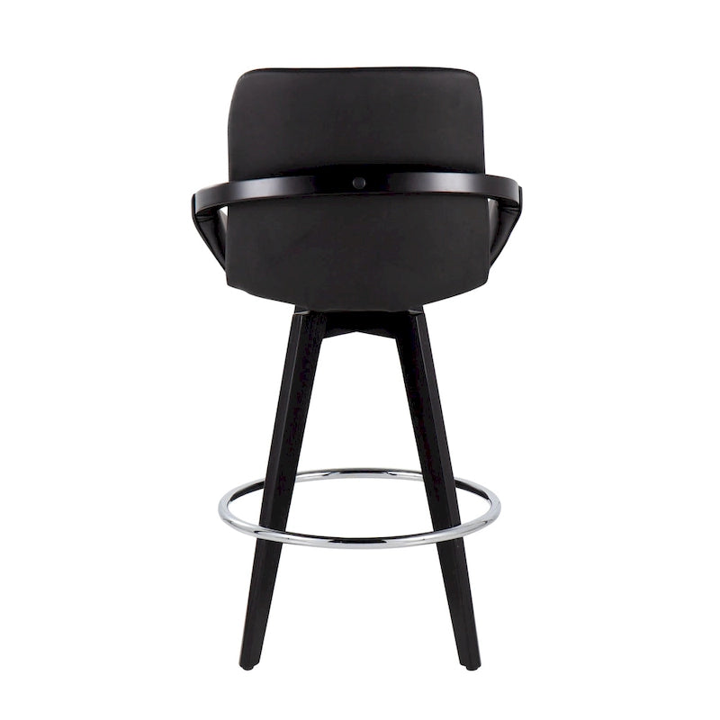 Carson Carrington Pugo Fixed-Height Counter Stool with Black Wood Base (Set of 2)