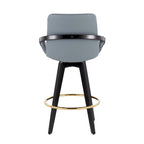 Carson Carrington Pugo Fixed-Height Counter Stool with Black Wood Base (Set of 2)