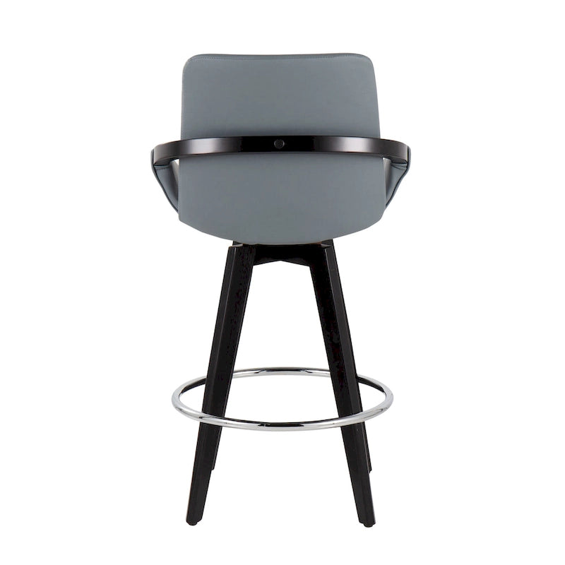 Carson Carrington Pugo Fixed-Height Counter Stool with Black Wood Base (Set of 2)