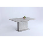 Somette Kalie Grey Extendable Laminate Dining Table
