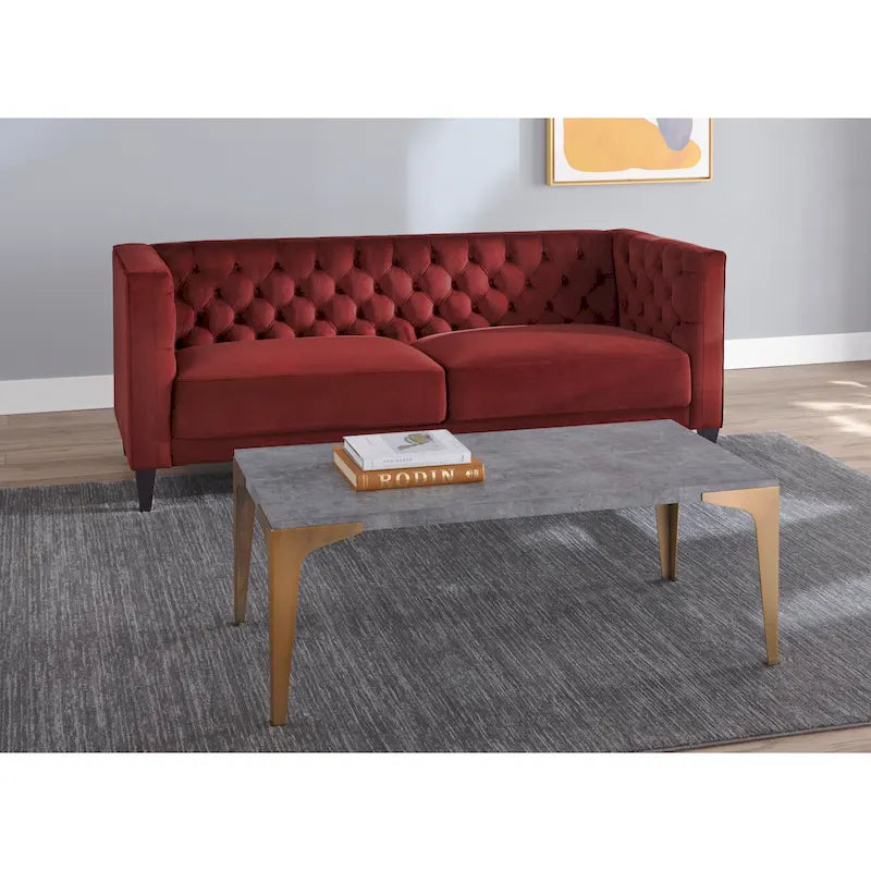 Lifestorey Modern Chesterfield Back Sofa