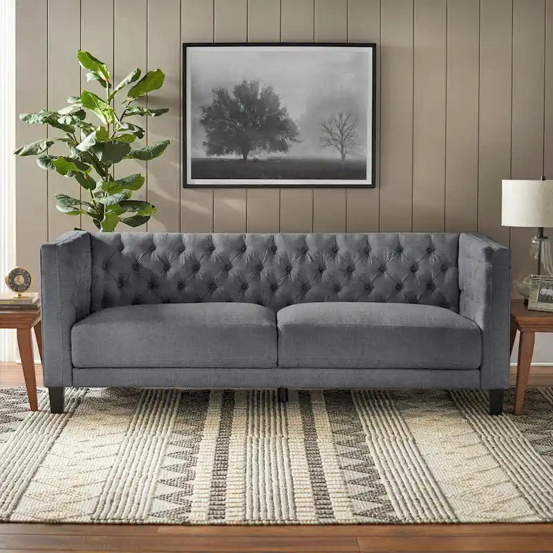 Lifestorey Modern Chesterfield Back Sofa