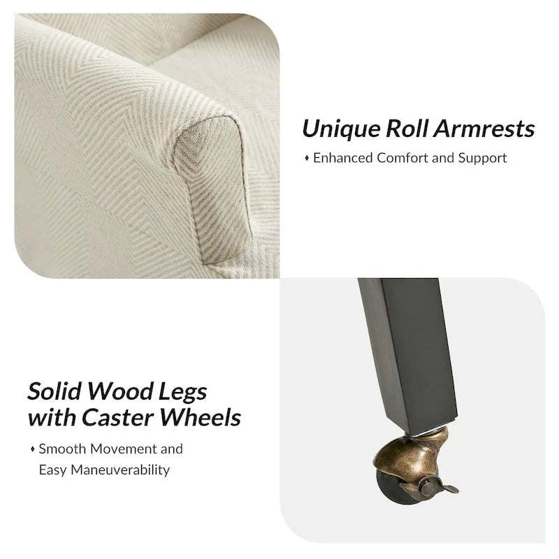 Alethea Upholstered Slipcover Arm Dining Chair with Soild Wood Legs by HULALA HOME