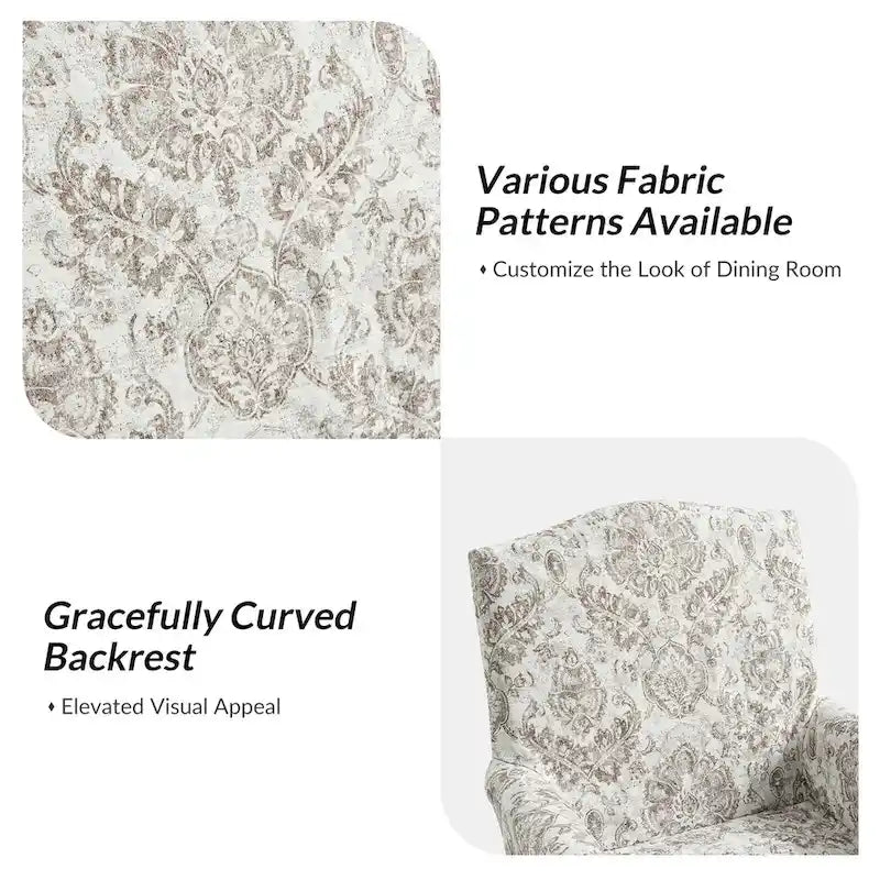 Alethea Upholstered Slipcover Arm Dining Chair with Soild Wood Legs by HULALA HOME