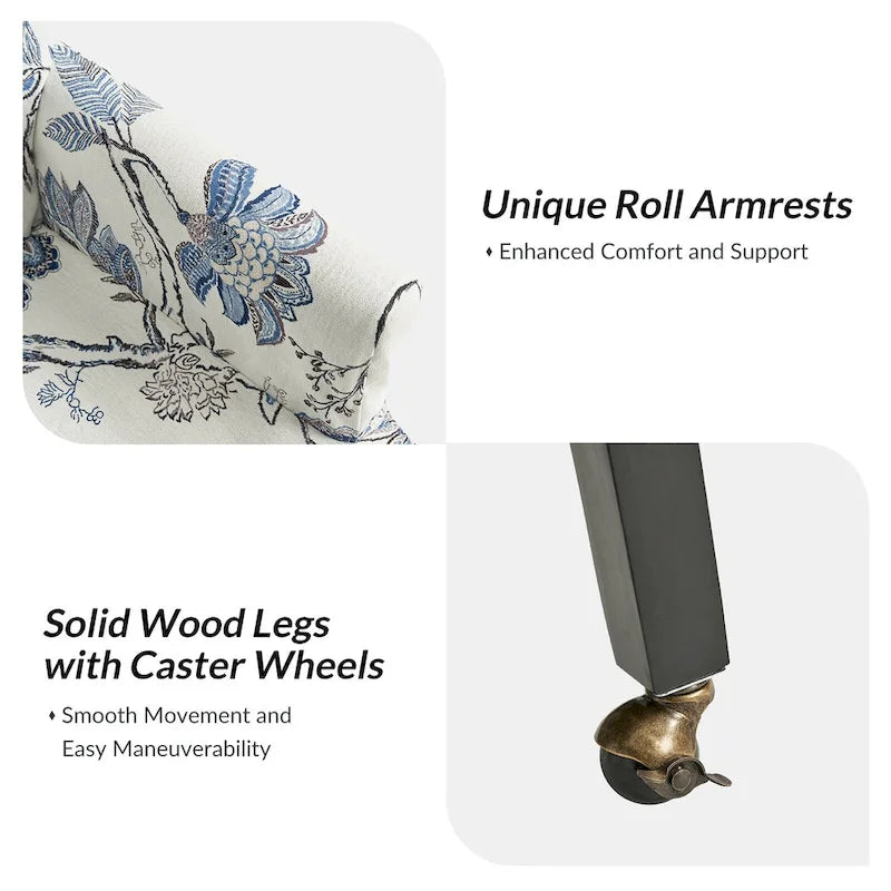 Alethea Upholstered Slipcover Arm Dining Chair with Soild Wood Legs by HULALA HOME