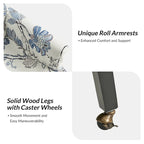 Alethea Upholstered Slipcover Arm Dining Chair with Soild Wood Legs by HULALA HOME