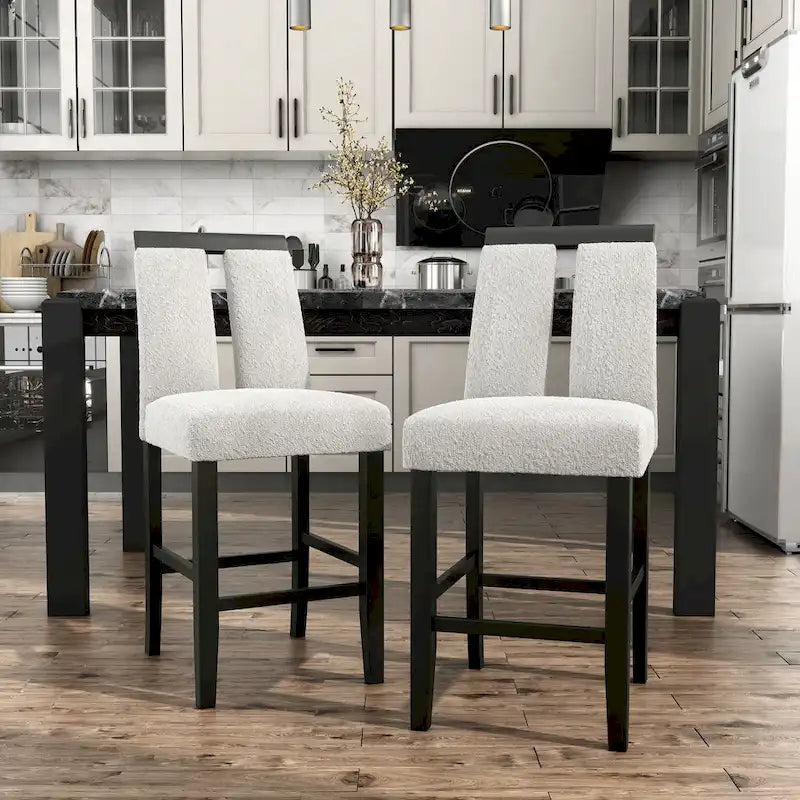 Strick & Bolton Lange Modern Upholstered Counter Height Chair (Set of 2)