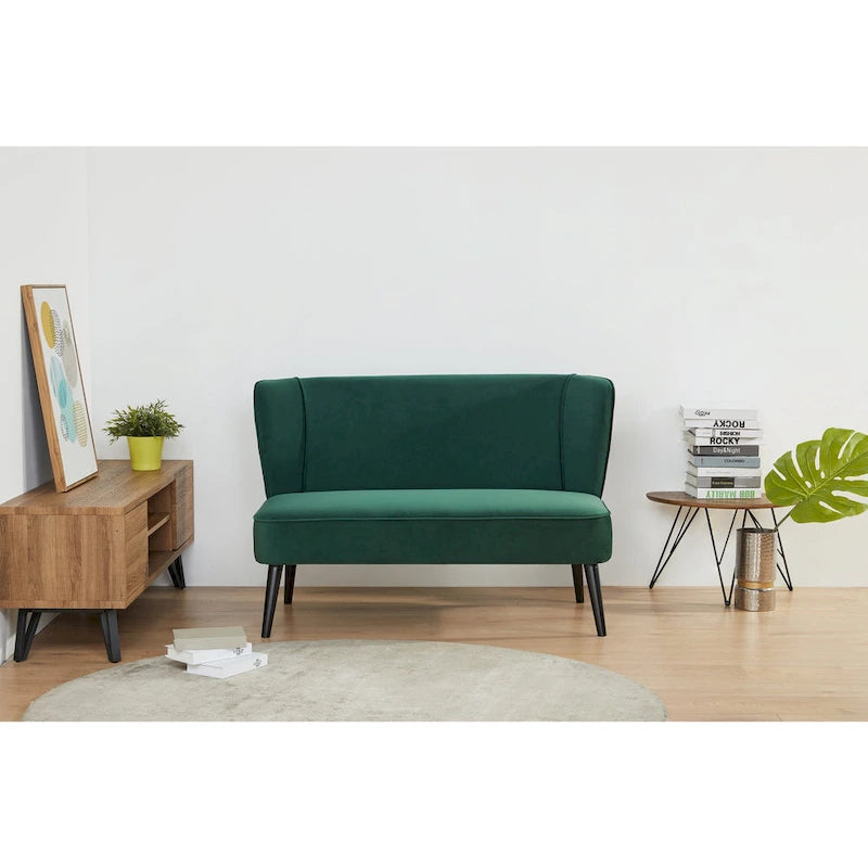 Porch & Den Brooklawn Wingback Mid-century Loveseat